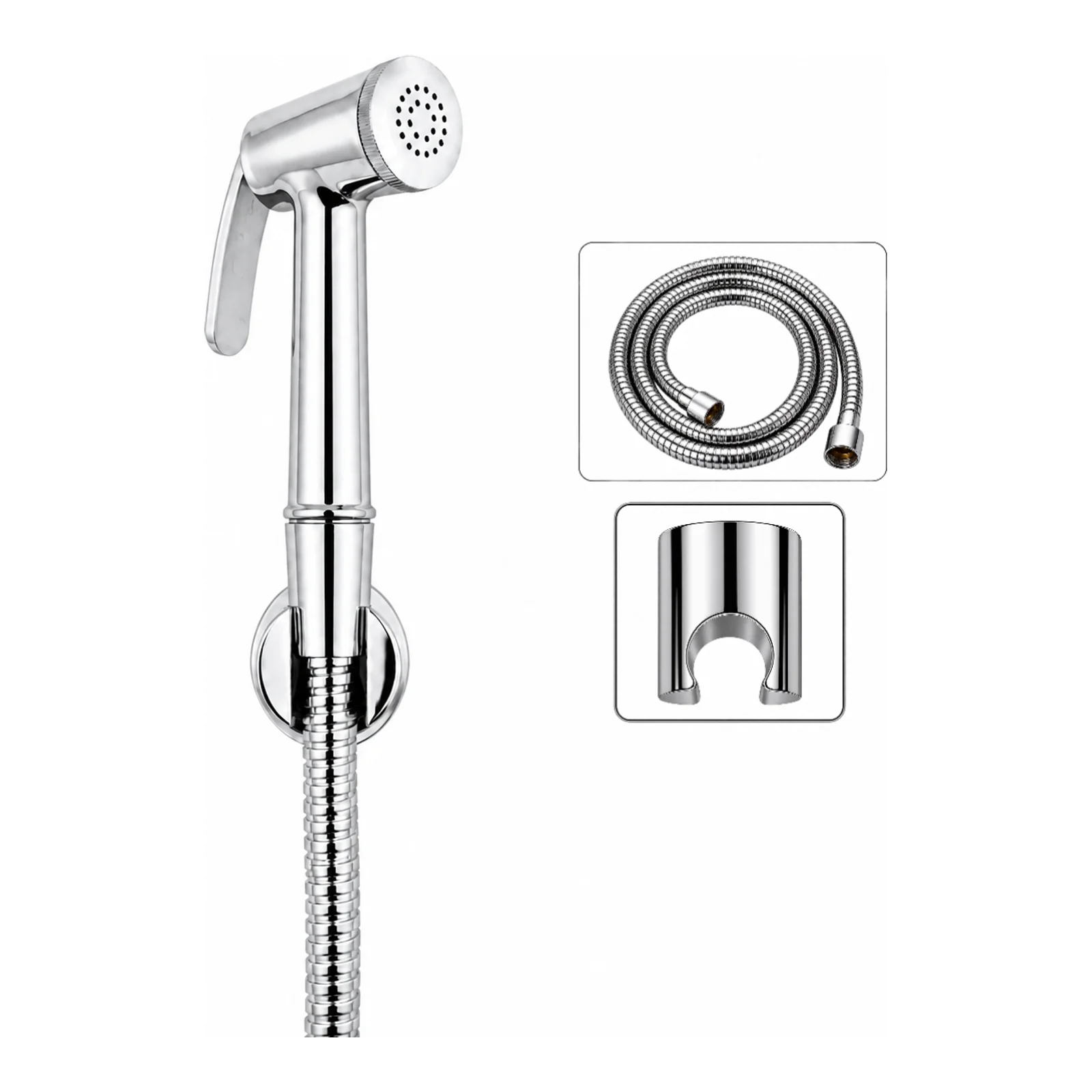 Compact Brass Health Faucet – Chrome Finish - Complete Set - Piffero PHF 11004