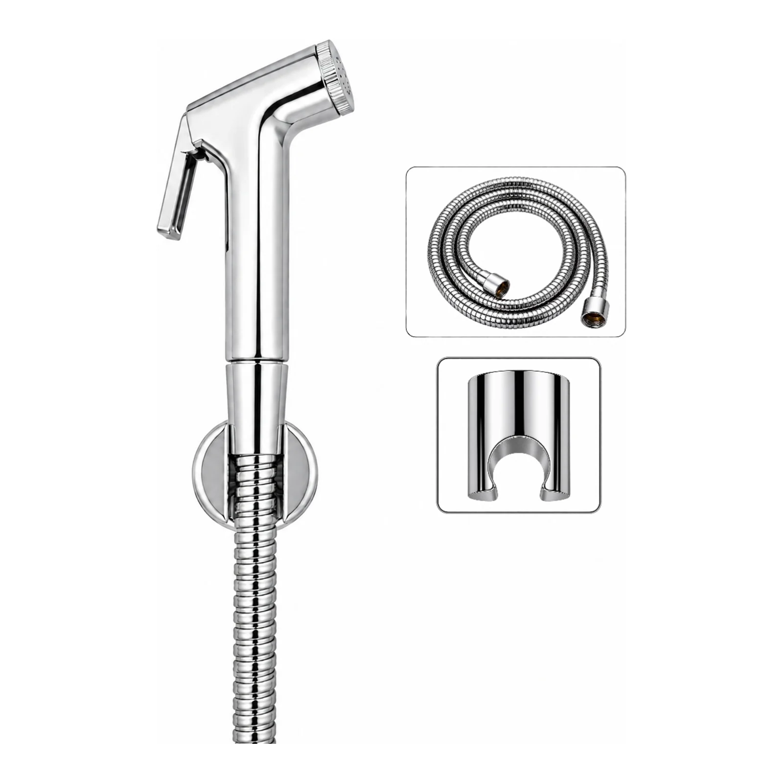 ABS Angular Health Faucet – Chrome Finish - Complete Set - Piffero PHF 21002