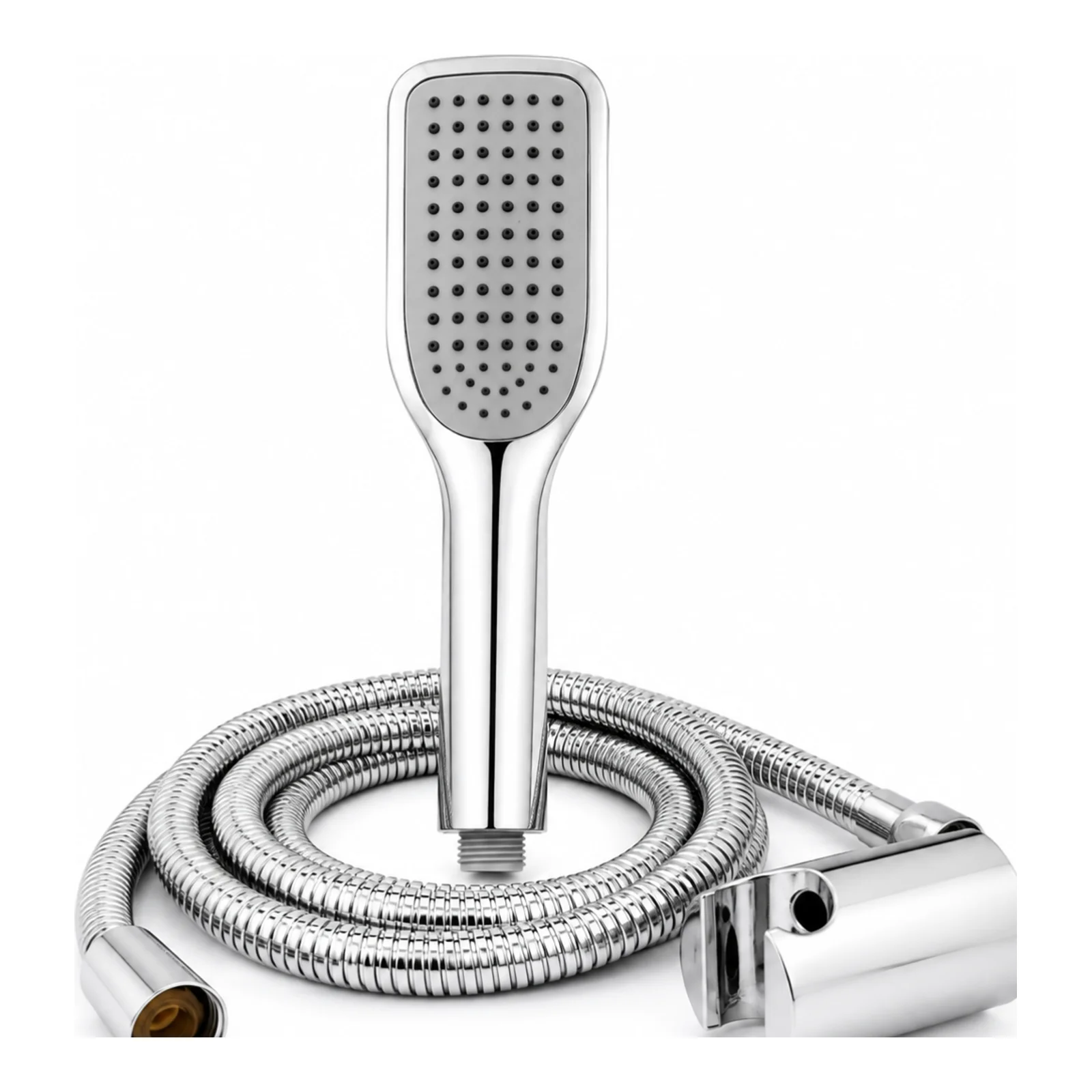 Slim Rectangular Hand Shower – Chrome Finish - Complete Set - Piffero PHS 11003