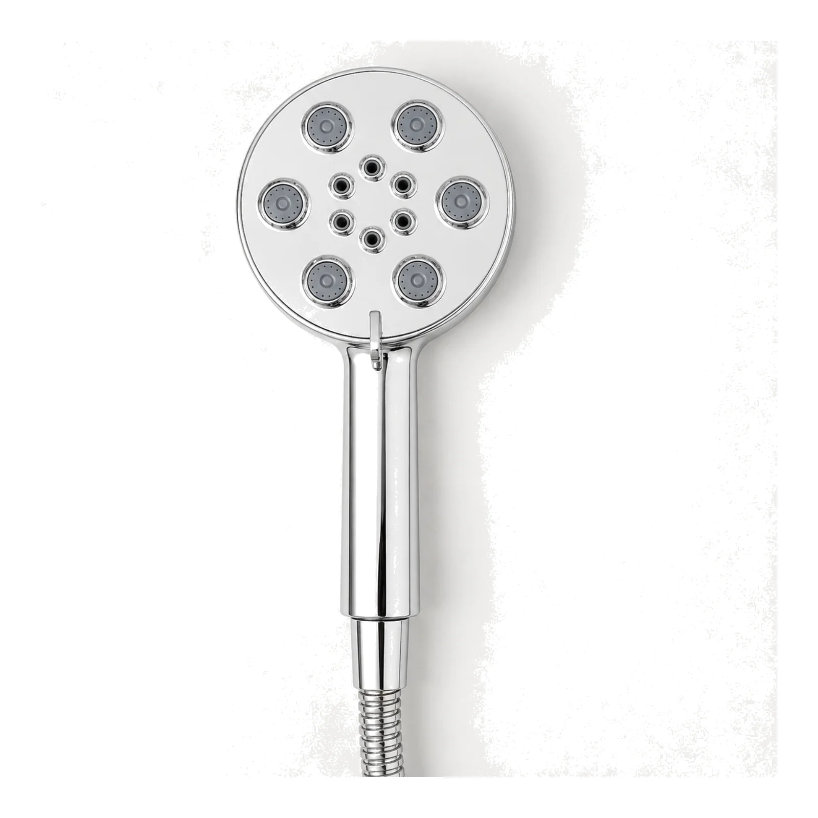 Chrome Round 6-Function Hand Shower - Hand Shower Only - Piffero PHS 11008A