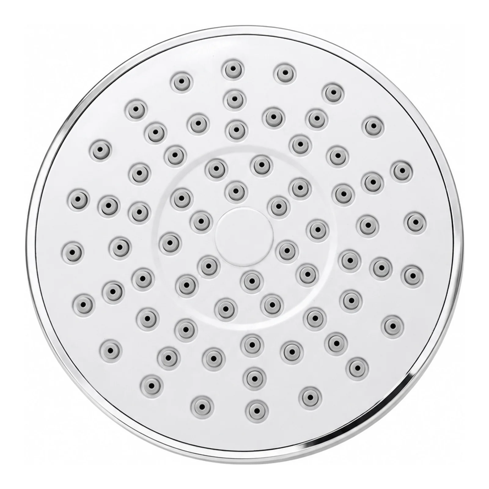4-Inch Round ABS Overhead Shower – White Face & Chrome - Shower Head Only - Piffero PSR 11012A
