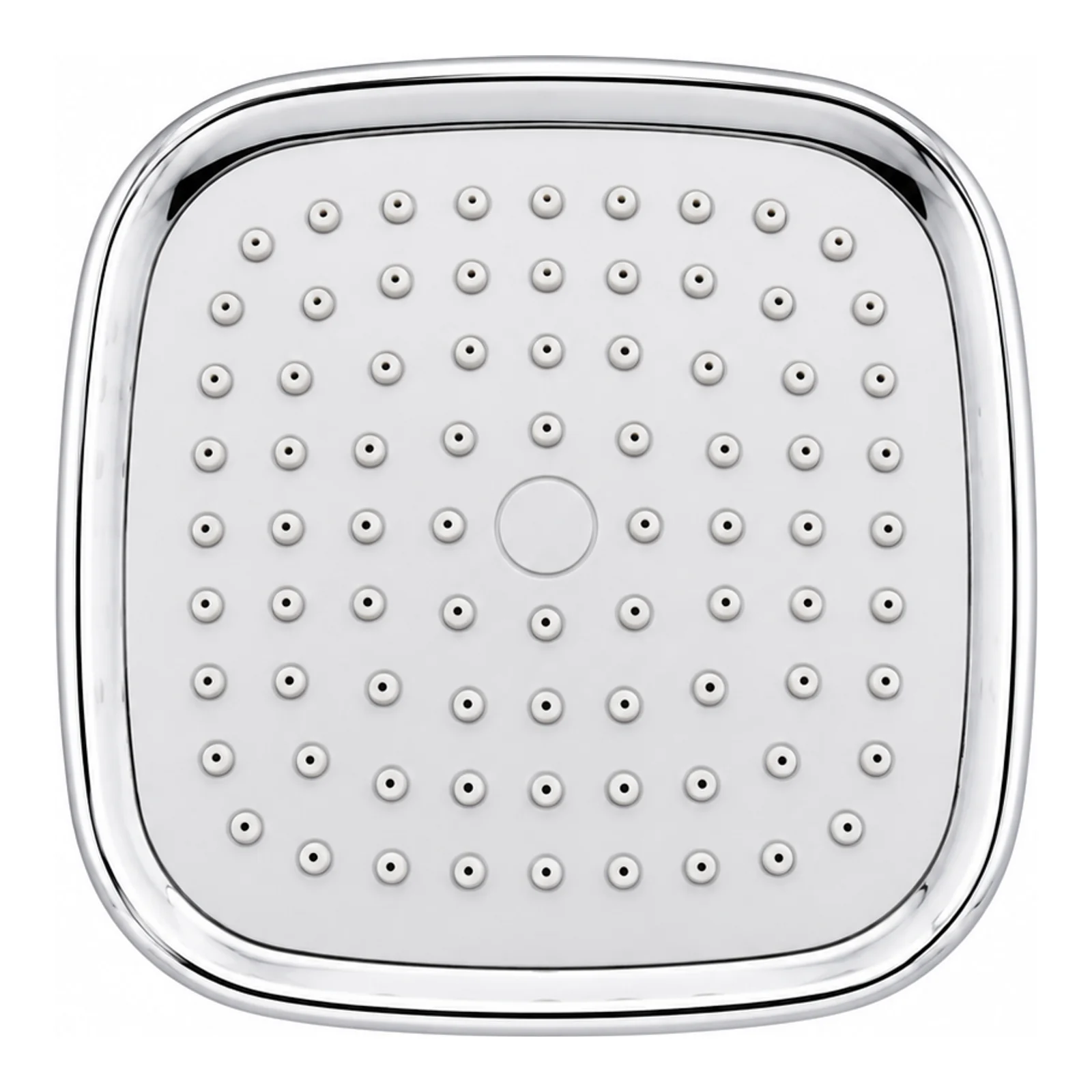 4-Inch Rounded-Square ABS Overhead Shower – White Face - Shower Head Only - Piffero PSR 11013A