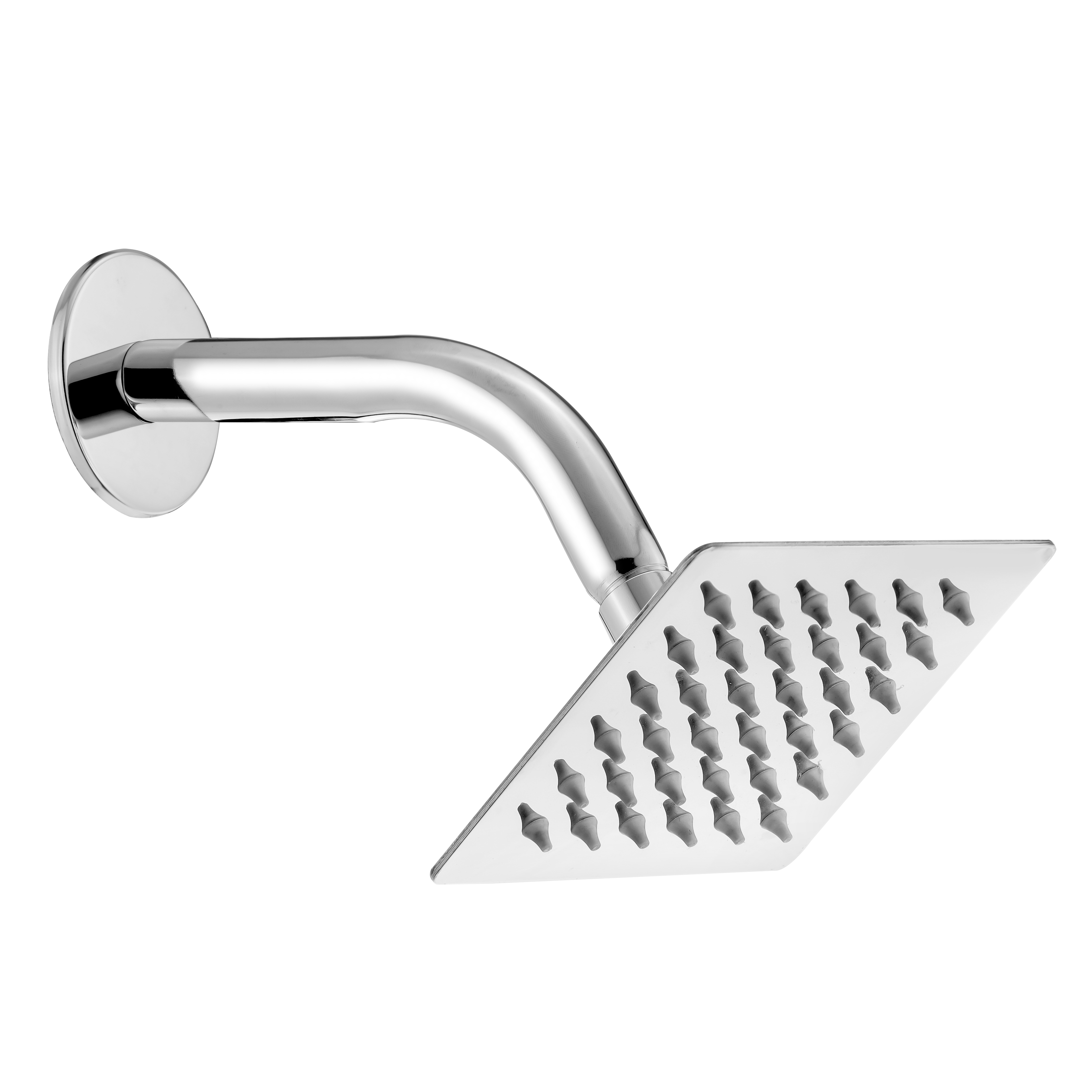 4x4 Inch SS 304 Overhead Shower with 9 Inch Arm & Flange