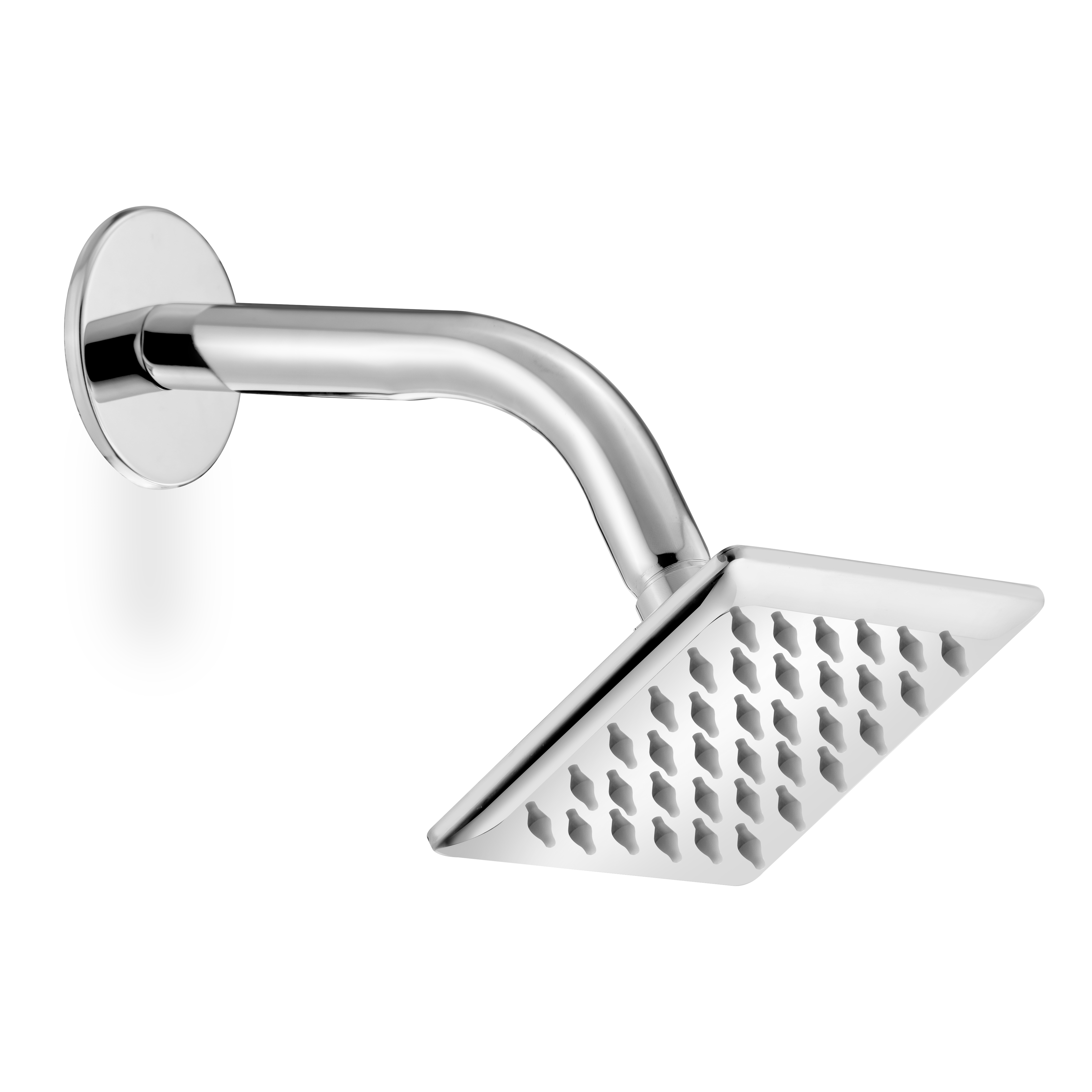 4x4 Inch SS 304 Overhead Shower with 9 Inch Arm & Flange
